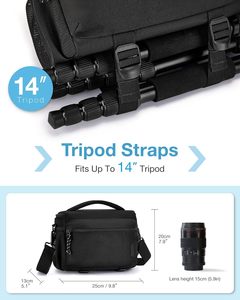 Mochila para Cámara de Muestra Gratuita, Bolsa para Cámara DSLR/SLR/Sin Espejo para Fotógrafos, Revestimiento de Cuero Impermeable - Product Image 6