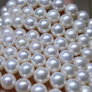 Japanese Imported 925 Sterling <b>Silver</b> Gold-Plated Collar Natural <b>Pearl</b> <b>Necklace</b> 9-10 Small 6-7mm Round Almost Flawless - Product Image 1