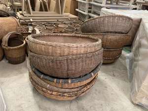 Китайская антикварная настенная плетеная Экологически чистая Корзина из ротанга - Product Image 2