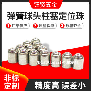 Yx Miniature Spring Loaded Ball Head Plunger D1.8 2.5 D2 3 Press Fit Stainless Steel Positioning Screw - Product Image 5