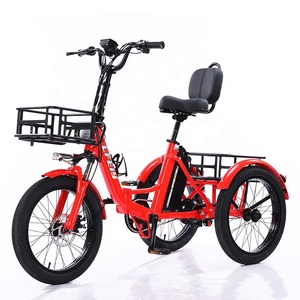 20 pollici Triciclo elettrico Trike 350W motore pieghevole telaio in lega 3 <span class=keywords><strong>ruote</strong></span> E <span class=keywords><strong>bici</strong></span> Triciclo <span class=keywords><strong>tre</strong></span> <span class=keywords><strong>ruote</strong></span> per adulti Cargo <span class=keywords><strong>bici</strong></span> elettrica - Product Image 4