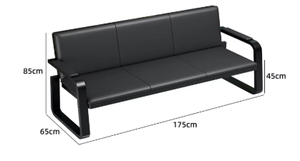 <span class=keywords><strong>Sillas</strong></span> de <span class=keywords><strong>Espera</strong></span> para Salón de Belleza, Muebles con Estructura Metálica, Tres Asientos, <span class=keywords><strong>Sillas</strong></span> de <span class=keywords><strong>Espera</strong></span> de Cuero para Salón de Peluquería - Product Image 6