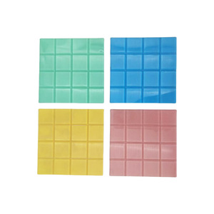 Acrylic Square Teacup Coaster Yellow Non Slip Heat Resistant <b>Drinkware</b> <b>Accessory</b> - Product Image 3