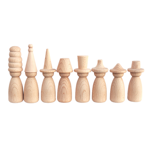 Set de Muñecos de Madera de Haya sin Acabado para Esculpir, de 3 a 6 Años, DIY, Formas de Madera, Arte, Manualidades, Juguete Educativo, Unisex - Product Image 1