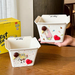 Bol en céramique Bob l'éponge et Patrick 5080, design cartoon pour enfants, pour le stockage des aliments, cadeau - Product Image 3