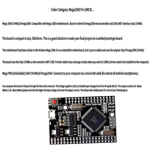Mega2560 Pro pour ATmega2560-16AU USB CH340G Carte de développement électronique intelligente MEGA256 - Product Image 6