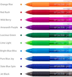Stylo publicitaire en plastique avec logo personnalisé, stylo neutre, stylo effaçable coloré pour l'école, le bureau, les cadeaux - Product Image 3