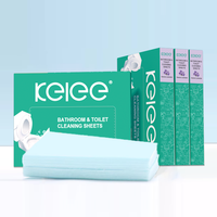 Feuilles nettoyantes pour toilettes KELEE, solubles dans l'eau, à dissolution rapide, écologiques, pour le nettoyage de la cuvette des toilettes
