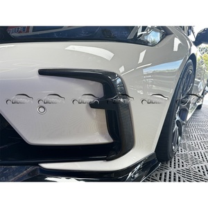 M-Style Carbon Front Bumper Fins Canards Fog Light Eyelids Cover Air Vent <b>Splitter</b> for Honda for Civic 11TH FL5 Type R 2022-2023 - Product Image 6