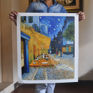 Arte <span class=keywords><strong>de</strong></span> pared hecho a mano para cafetería, decoración <span class=keywords><strong>de</strong></span> terraza, pintura al óleo <span class=keywords><strong>de</strong></span> maestro antiguo, reproducción <span class=keywords><strong>de</strong></span> pintura en lienzo, Van gogh - Product Image 4