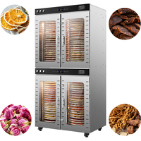 Commerciële automatische fruit- en groentedroger, 80 draaibare trays, 304 roestvrij staal, regelbare temperatuur, hoge productiviteit