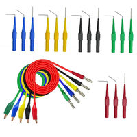 Kit de câbles de test pour multimètre avec sondes industrielles à embouts banane et crocodiles, en cuivre avec gaine en PVC