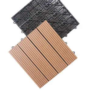 Diy Wood Plastic Floor Patio Garden Swimming Pool Balcony Piso Walkway Roof Composite Tiles Wpc Decking