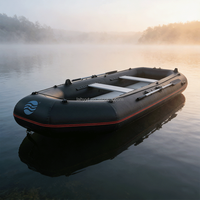 Bateau de pêche gonflable en PVC Hailebao, moteur électrique/à essence 4HP, capacité 5 personnes, pour le surf, la dérive, le ski nautique sur les lacs