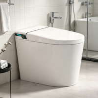 WC intelligent électrique automatique en céramique 110V/220V avec siège chauffant, télécommande et évacuation en S/P
