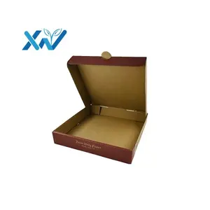 Corrugated Kraft Paper Cardboard Color Printing Disposable Food Grade Pizza Box recyclable material
