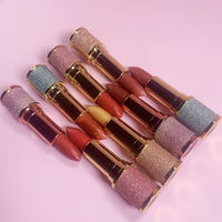 Personnalisez créez votre propre marque de rouge à lèvres Black Diamond Shinning Tint Sparkle Solid Lipstick