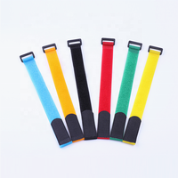 Attaches de câble auto-agrippantes Bande de fixation Double bâton latéral Sangle à crochet et boucle réglable avec boucle