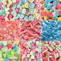 Holeywood Sour Candy Mix Gummies aux fruits mignons en vrac Variété de sucre liquide sucré avec différentes formes Option cadeau en gros