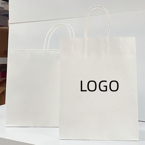 Wholesale White Kraft Paper <strong>Bags</strong> Customised Shoe and Clothing Outer Packaging <strong>Bags</strong> with Your Own Badge - Product Image 5