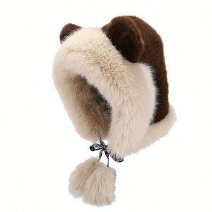 New Stylish Rabbit Ears Winter <b>Hat</b> Hot Selling Cute Fashion Fur Fur Trapper <b>Hat</b> - Product Image 2