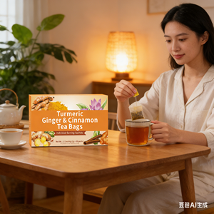 Bolsitas de Té Premium de Cúrcuma, Jengibre y <span class=keywords><strong>Canela</strong></span>, Envueltas Individualmente - Salud Intestinal y Refuerzo del Calor - Suplemento Diario para la Comodidad Digestiva - Product Image 2