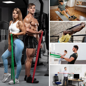 Bande de résistance élastique pour fitness, 2080 TPE, durable, entraînement complet du corps pour hommes et femmes, yoga, étirements, exercices - Product Image 3
