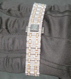 Women's Stainless Steel 38mm Fashion Business <b>Watch</b> with VVS Moissanite Diamonds - Product Image 5