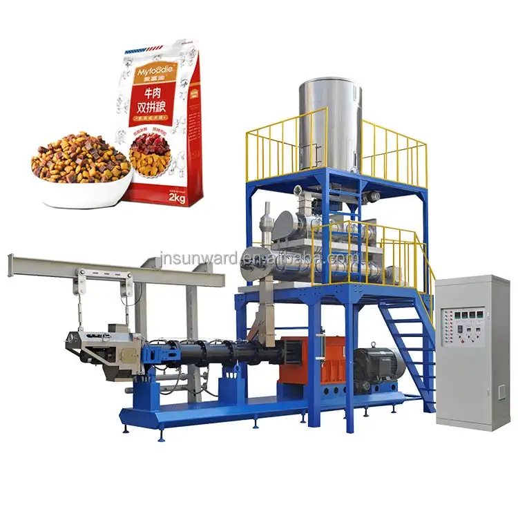 New products dry dog food processing line / dog cat pet food machine