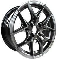 Jantes Flrocky Mag 13 14 15 pouces, multi-branches, finition noir et rouge, jantes en alliage pour voiture, 4X100, roues 15