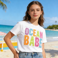 Transferts DTF personnalisés, lettres en chenille moelleuses, alphabet, transferts thermiques, patchs à repasser pour vêtements, t-shirts