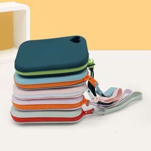 Silicone Zipper Water Resistant Eco-Friendly Unisex Coin Purse & Makeup Bag With <b>Wrist</b> <b>Strap</b> Mini Size Daily Use - Product Image 2