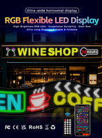 Panel de Pantalla LED de Matriz de Píxeles Hyperlite 32320, Letrero Flexible con Desplazamiento, Pantalla LED con Patrones de Graffiti y Texto para Escaparates