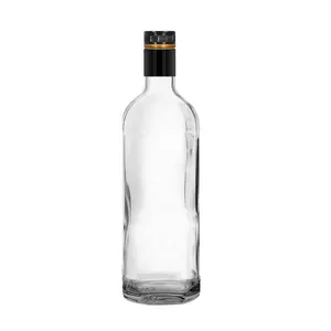 Botella Para Licor 1000ml Square Glass Tequila Bottle for Liquor Rum Vodka with Guala Finish