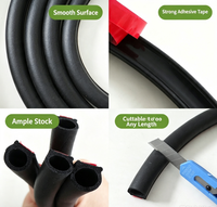 Bande d'étanchéité industrielle en caoutchouc EPDM expansé, type D, semi-circulaire, étanche, auto-adhésive, en caoutchouc éponge