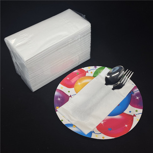 Prix de gros 1 pli Logo en relief blanc biodégradable comme un tissu non tissé Lingettes de nettoyage non pelucheuses Serviettes en papier sans poussière - Product Image 3