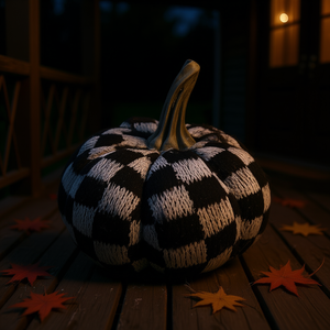 Decorazione in Tessuto a Forma di Zucca Nera 8.3X8.3X6.7 per Halloween - Product Image 2