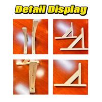 Support mural triangulaire en bois composite naturel robuste de 13 mm d'épaisseur avec couleur personnalisable pour la décoration intérieure