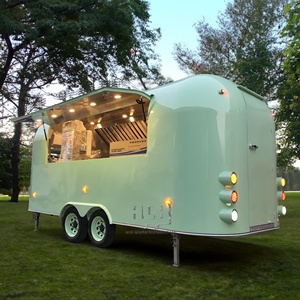 Camion de restauration mobile moderne en acier inoxydable, remorque, van à café, chariot à hot-dogs, kiosque rapide, camping-car - Product Image 2