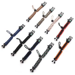 Braccialetto Paracord Kit di sopravvivenza con bussola incorporata, avviatore antincendio, coltello di emergenza e braccialetto di sopravvivenza con fischio - Product Image 5