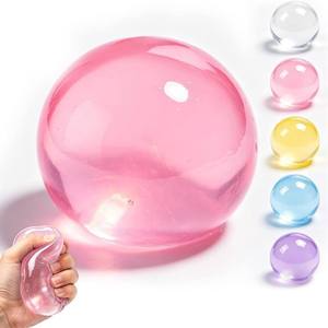 Balle anti-stress transparente Needoh, balle souple transparente Needoh, jouet sensoriel brillant Needoh pour le soulagement quotidien du stress et le jeu sensoriel - Product Image 4