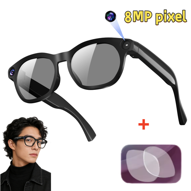New Live-streaming Smart AI Glasses CY03 Lenses Replaced 8 Million pixel Camera Photos Videos AI Chat GPT Translation Men Women