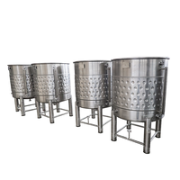 Fermenteur à kombucha en acier inoxydable à ouverture supérieure de 500L, 1000L, 2000L, équipement commercial de fabrication de kombucha