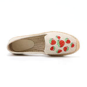 Chaussures en toile à enfiler OEM/ODM entièrement personnalisables, décontractées, respirantes, en toile, à bout rond, pour femmes, en <span class=keywords><strong>jute</strong></span> - Product Image 3