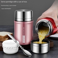 Thermos pour aliments, double paroi sous vide en acier inoxydable, boîte à lunch pour enfants, thermos isotherme avec cuillère pour 24 oz