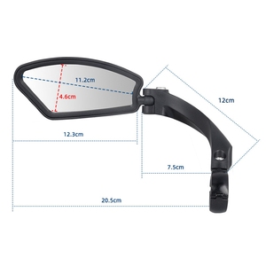 Superficie de espejo ajustable de acero inoxidable, espejos retrovisores para bicicleta, abrazadera de tubo de aleación de aluminio, espejo retrovisor para bicicleta de 360 ° - Product Image 5