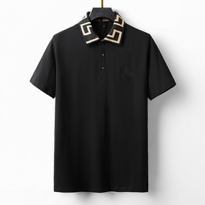 เสื้อเชิ้ตแขนสั้นสีขาวสำหรับผู้ชาย Halcyon Couture ผ้าฝ้ายถัก คอเสื้อประดับคริสตัล ดีไซน์ลำลอง ระบายอากาศได้ดี ปักลายด้านหน้า - Product Image 4