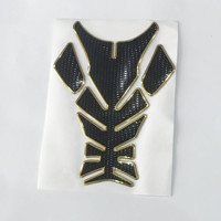 Autocollant décoratif à motif personnalisé, texture chromée, protection de réservoir en forme d'arête de poisson pour réservoir de carburant de moto