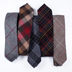 HT9700 Wool Wholesale Custom Best Selling Striola Tie Wool Necktie