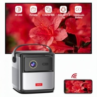 Projecteur DLP portable Full HD 1080P pour jeux vidéo et réunions, 600 ANSI lumens, 4K-Laser, Android 11, courte focale